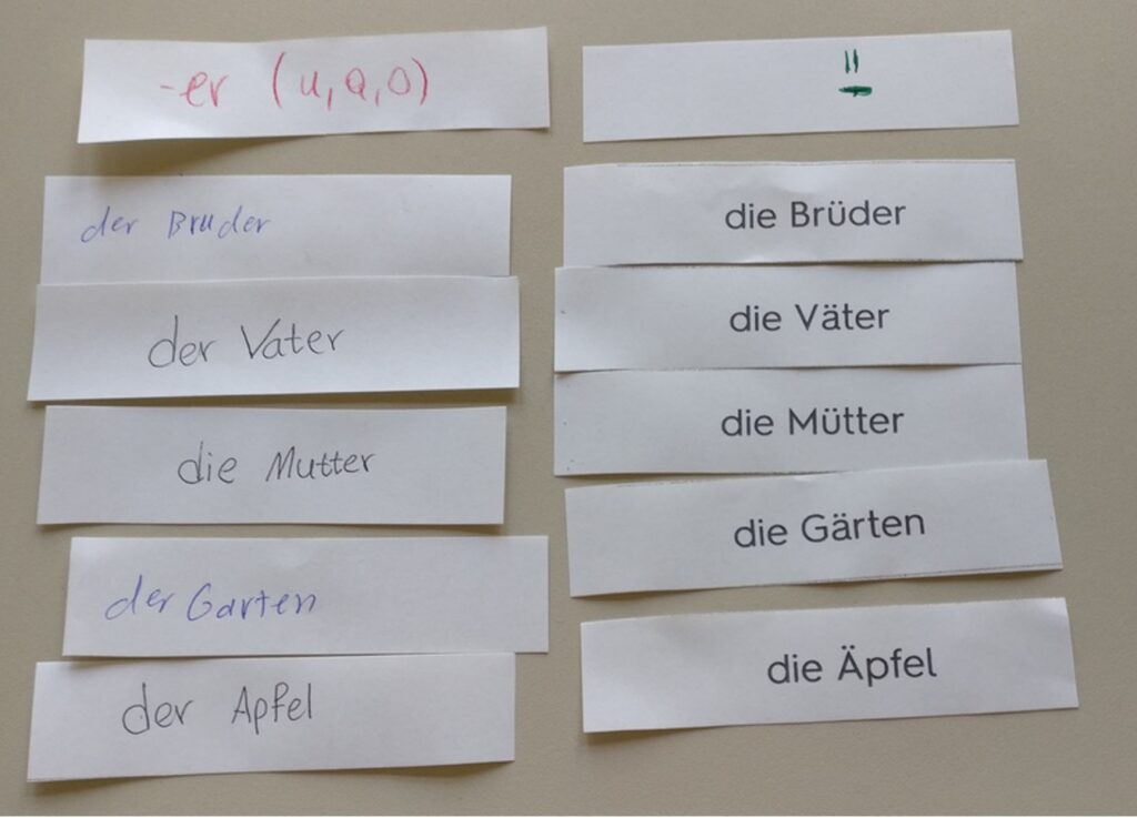 Deutsch4alle Pluralregeln selbst erarbeitet