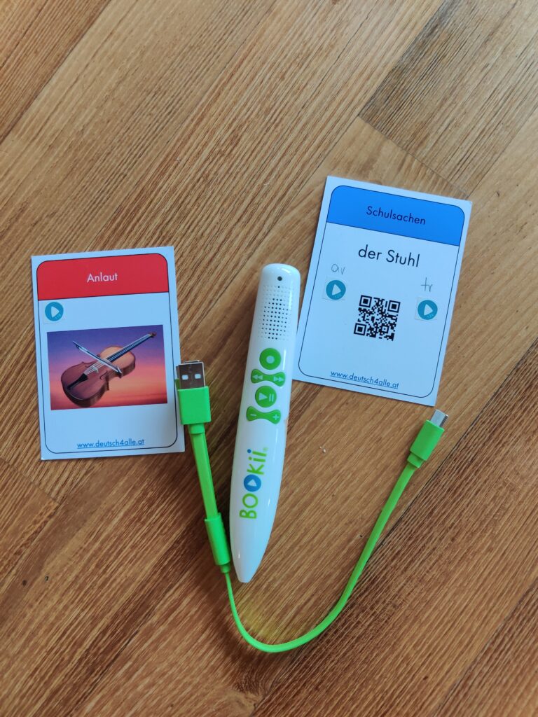 Bookii-Stift mit Audios in Deutsch und 13 Muttersprachen