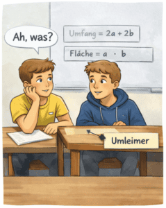 Mathe Fachbegriffe verstehen – Schüler fragen nach dem Begriff Umleimer