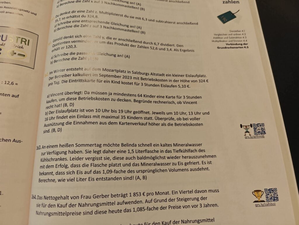Mathe Quiz direkt im Schulbuch
