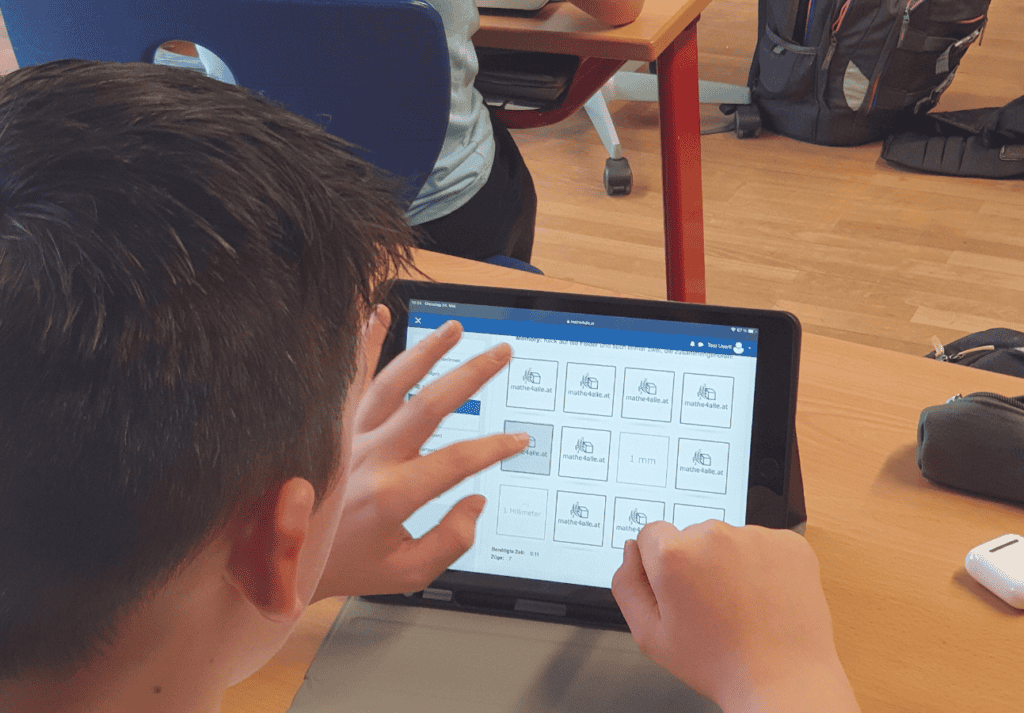 Lernapp mathe4alle im Unterricht Marktplatz