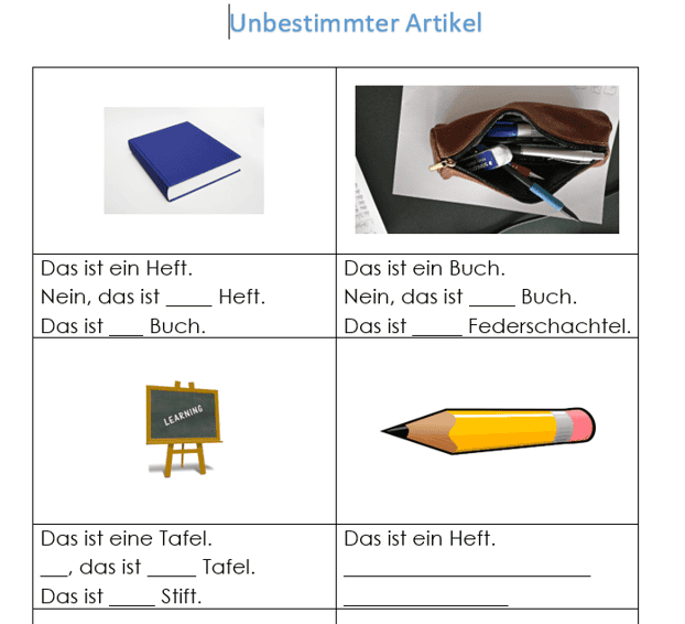 Lückentexte deutsch4alle