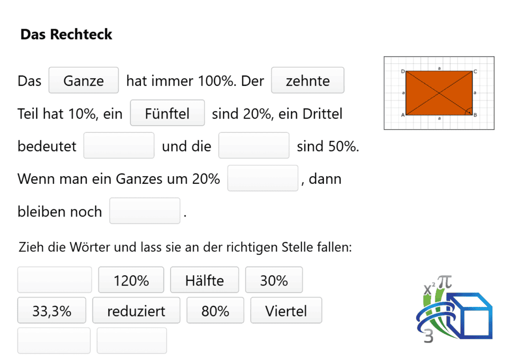 Mathe Aufgaben zum "Schieben"