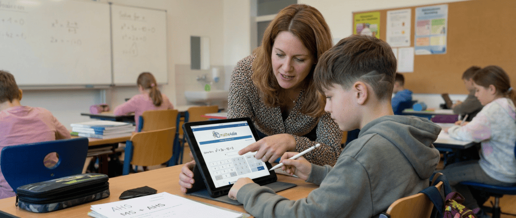 Lehrerin erklärt individuell