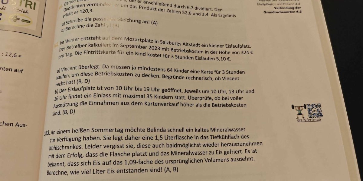 Mathe Quiz direkt im Schulbuch